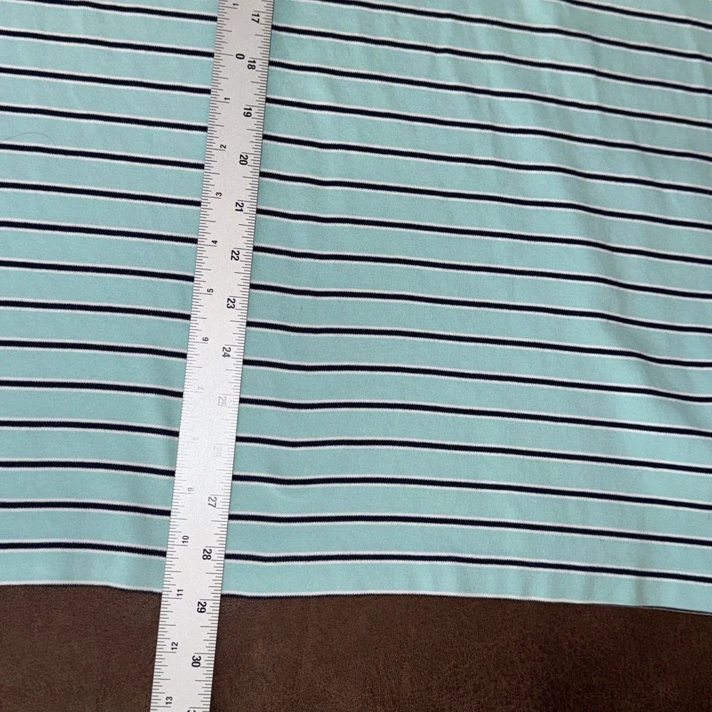Polo Ralph Lauren Mens Striped Short Sleeve Polo Shirt‎ Aqua Navy XL